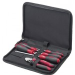 Wiha Werkzeug Set Mechaniker Schraubendreher, Seitenschneider 7-tlg. inkl. Werkzeugmappe 