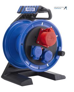 Vollkunstoff Kabeltrommel HEDI Generation 7 Companion CEE-Steckdose 3x16 A Leer ohne Kabel 