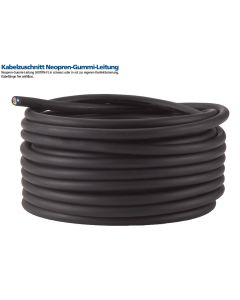Kabelzuschnitt Neopren-Gummi-Leitung (H07RN-F) in schwarz 5G2,5