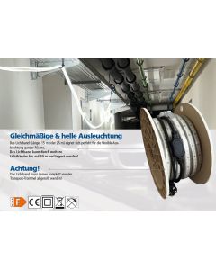 HEDI Vollkunststoff LED-LICHTBAND-Trommel Generation 7 Companion Ø 250 mm, 15m