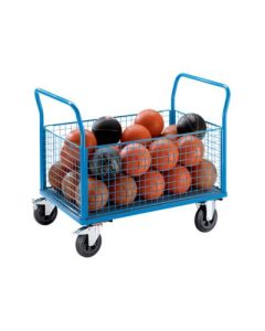 PLATTFORMWAGEN Mit Gitterwänden 4 hohe Wände 1250 x 800 Vollgummireifen