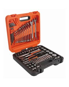 1/4" & 1/2" Steckschlüsselsatz, metrisch, Sechskant, inklusive Schraubenschlüssel und Stiftschlüssel- 98-teilig, S98MC1H